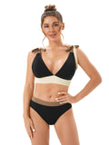 Damen Bikiniset mit elegantem V-Ausschnitt und verstellbaren Trägern