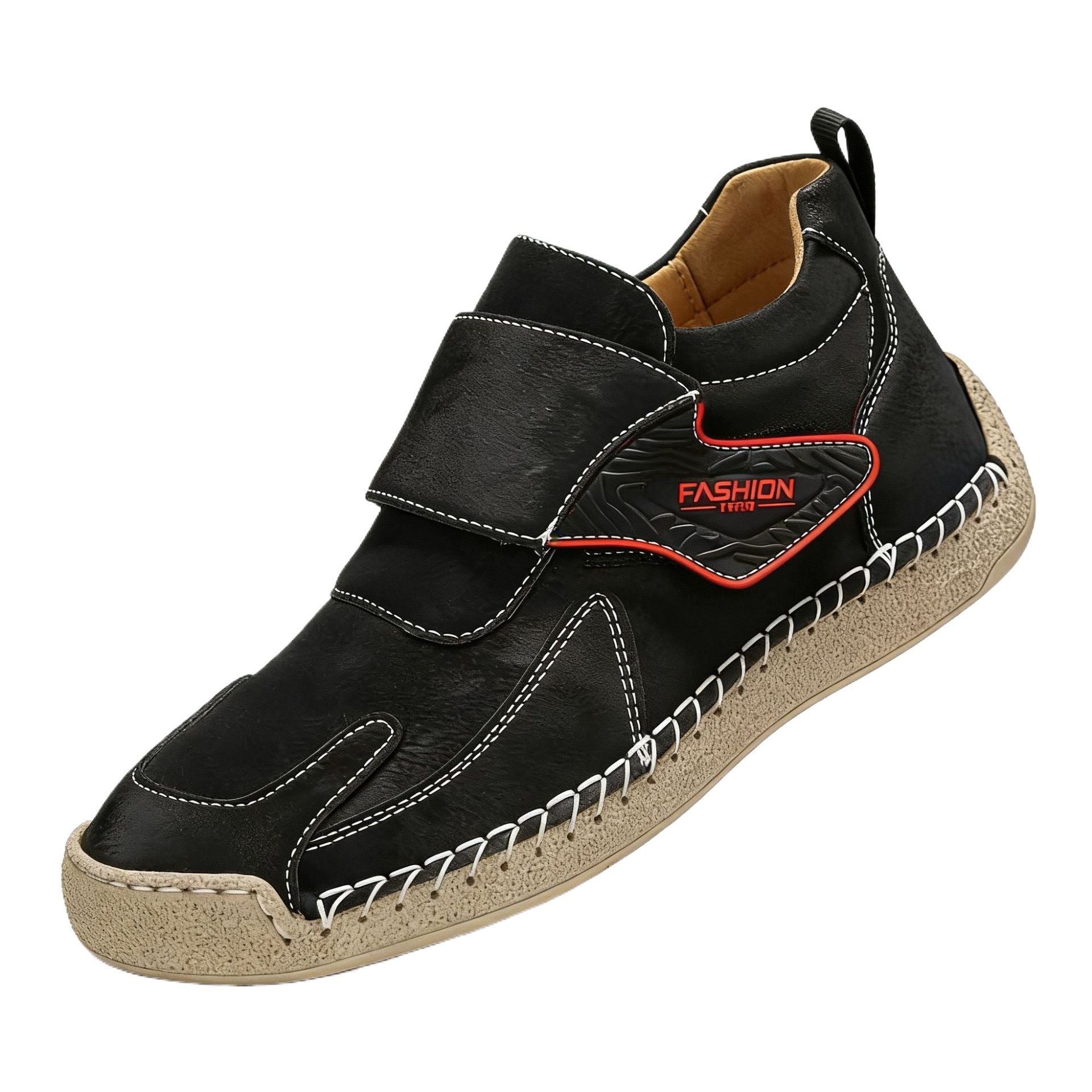 Herren Bequeme und modische Freizeitschuhe mit Klettverschluss R&B