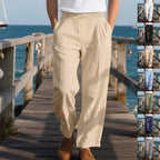 Herren bequeme Strandhose mit elastischem Bund und verstellbarem Kordelzug R&B