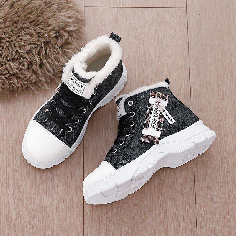 Damen Hohe Sneakers mit wärmendem Innenfutter und robuster Sohle R&B