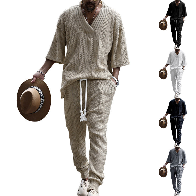 Herren lässiges Freizeit-Set mit oversized Pullover und bequemen Jogginghosen R&B