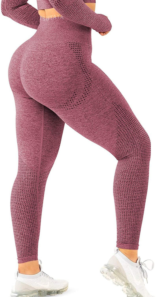 Damen Hohe Performance Fitnessleggings mit strukturierter Oberfläche R&B