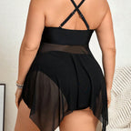 Damen Swimdress mit verführerischem Wickeldesign R&B