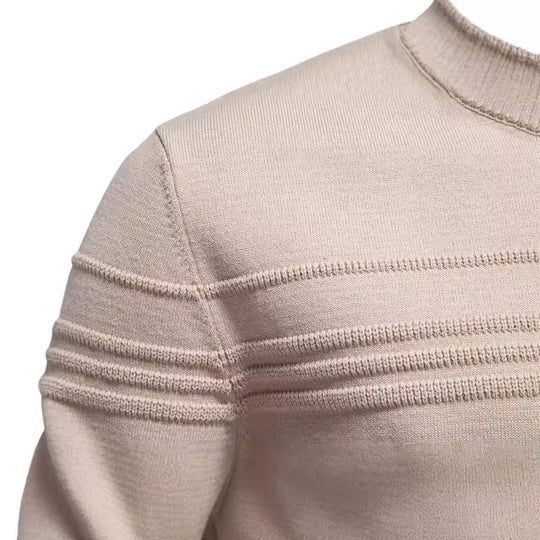 Herren Strickpullover mit modernem Strukturdesign und Komfortpassform R&B