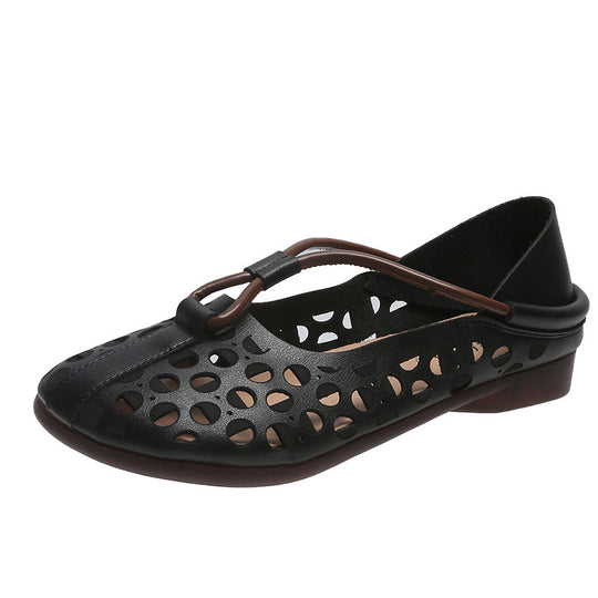 Damen Loafers mit atmungsaktivem Lochdesign und flexiblem Fußbett R&B