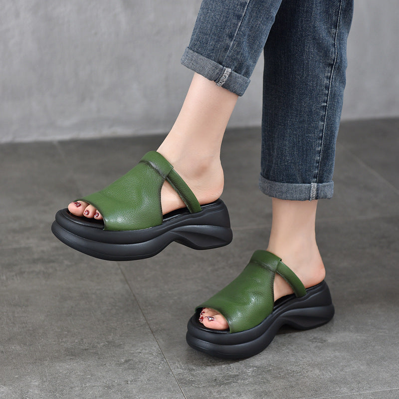 Damen Plattform-Sandalen mit eleganter Vorderseite und gepolsterter Sohle R&B