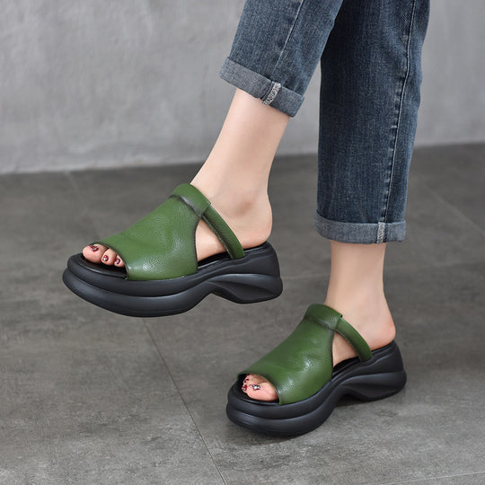 Damen Plattform-Sandalen mit eleganter Vorderseite und gepolsterter Sohle R&B