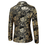 Herren eleganter Goldmuster Blazer