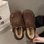 Damen Komfortable Clogs mit modischem Schnallenverschluss und dickem Futtermaterial R&B