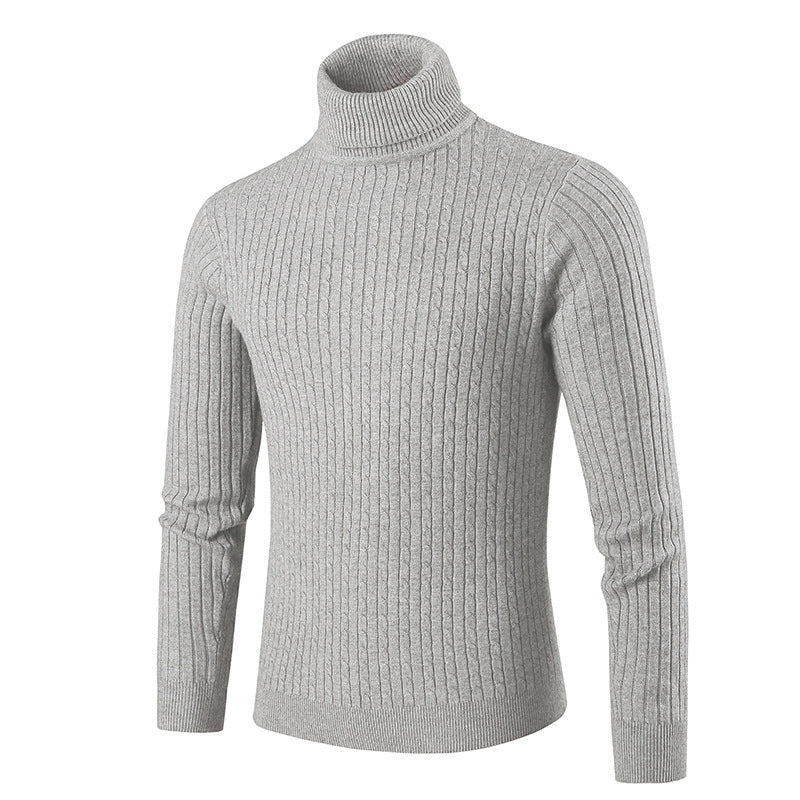 Herren modischer Rollkragenpullover aus strukturiertem Strick R&B