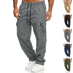 Herren nan lockere Cargo-Hose mit elastischem Bund und Kordelzug R&B