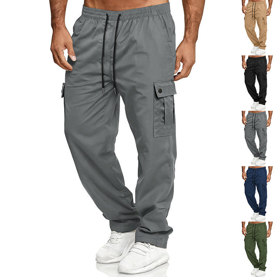 Herren nan lockere Cargo-Hose mit elastischem Bund und Kordelzug R&B