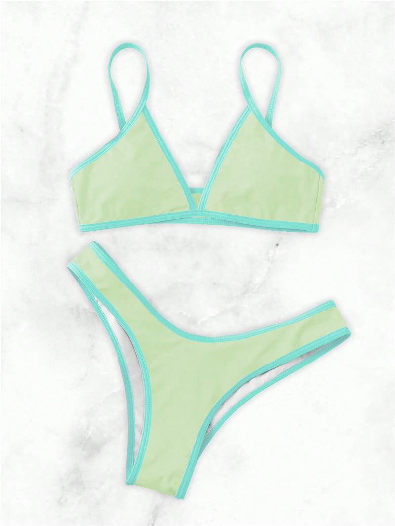 Damen Bikini-Set mit sportlichem Schnitt und trendigen Kontrastdetails R&B