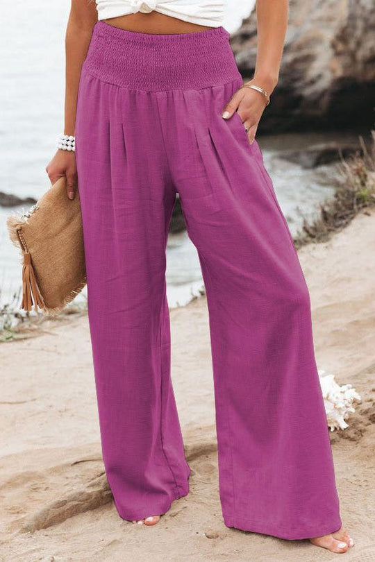 Damen weiter Sommerhose mit elastischem Bund R&B