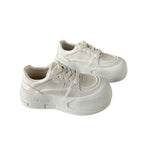 Damen modische Sneakers mit extragroßer Plateausohle und atmungsaktiver Mesh-Oberfläche R&B