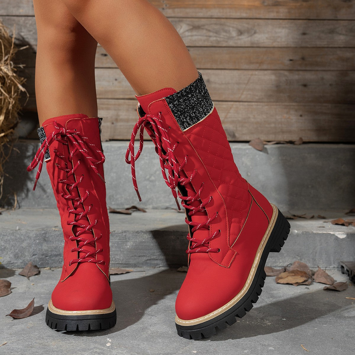 Pelz-Thermostiefel für Frauen