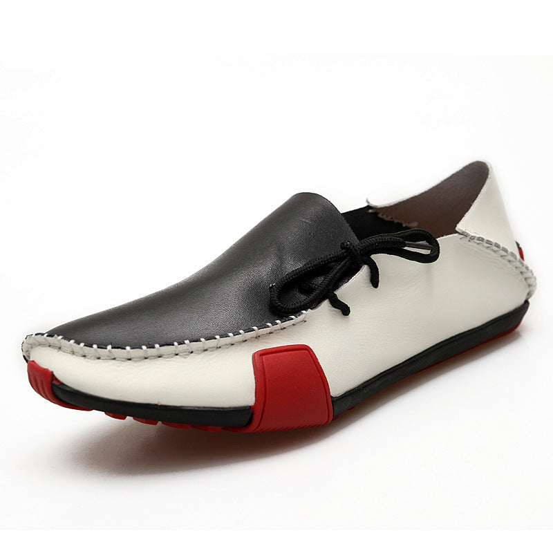 Damen Elegante Mokassins aus feinem Leder mit kontrastrierenden Details R&B