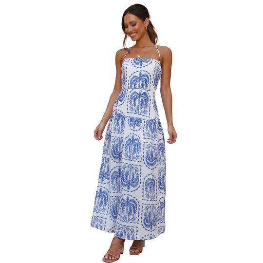 Damen Maxikleid mit floralem Druck und elegantem Schnitt R&B