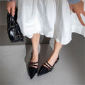 Damen elegante Ballerinas mit verziertem Riemendesign R&B