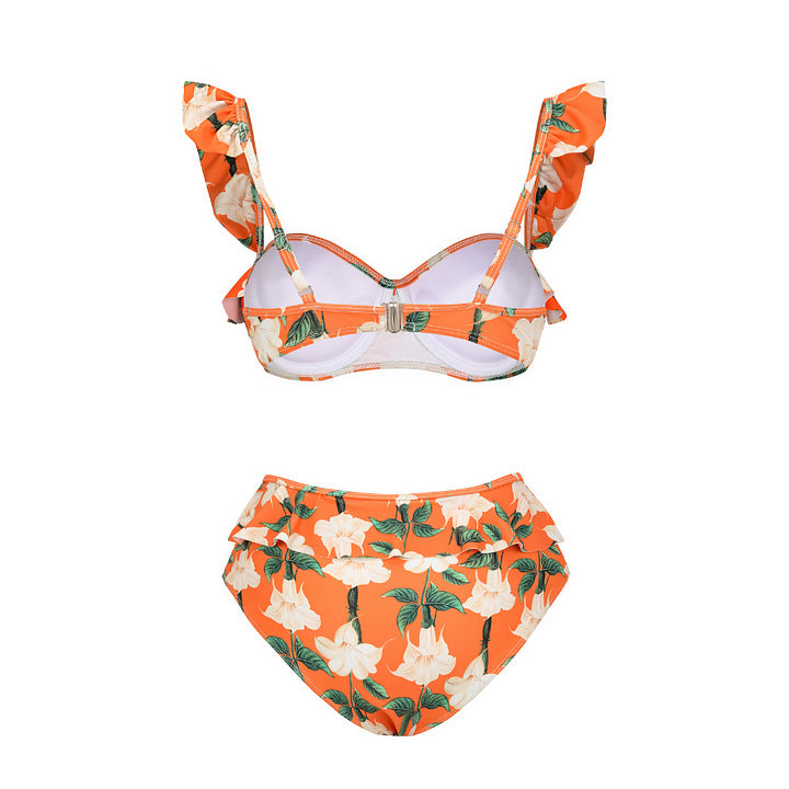 Damen Bikiniset mit voluminösen Rüschendetails R&B
