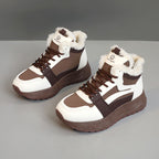Damen modische High-Top Sneakers mit warmem Innenfutter und rutschfester Sohle R&B