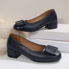 Damen elegante Ballerinas mit modischem Schnallen-Detail R&B