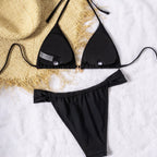 Damen Triangel-Bikini mit elegantem Knoten und hohem Beinausschnitt R&B