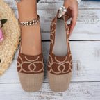 Damen elegante Slip-On Ballerinas mit modischem Strickdesign R&B