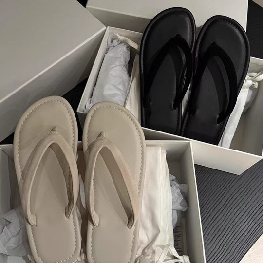 Damen Zehentrenner mit weich gepolsterter Sohle und elegantem Riemendesign R&B