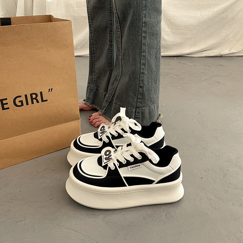 Damen Sportliche Plateau-Sneaker mit modischem Design und bequemer Dämpfung