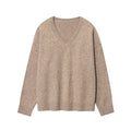 Damen komfortabler V-Ausschnitt Pullover R&B