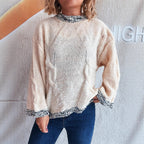 Damen Grobstrickpullover mit strukturiertem Zopfdesign und weitem Schnitt R&B