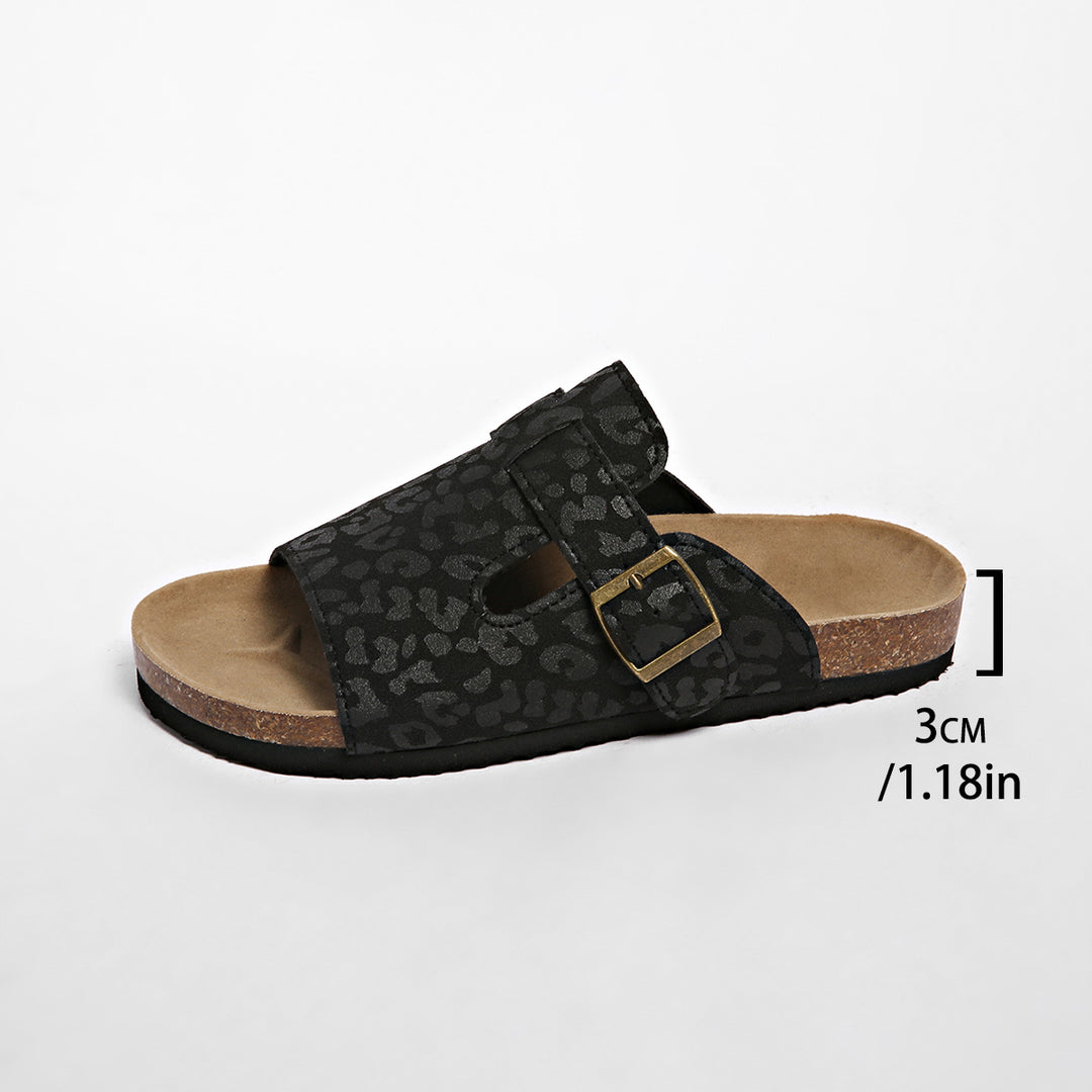 Damen modische Clogs mit stilvollem Tiermuster und komfortablem Fußbett R&B