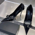 Damen spitze High Heel Pumps mit dekorativem Riemen R&B
