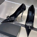 Damen spitze High Heel Pumps mit dekorativem Riemen R&B