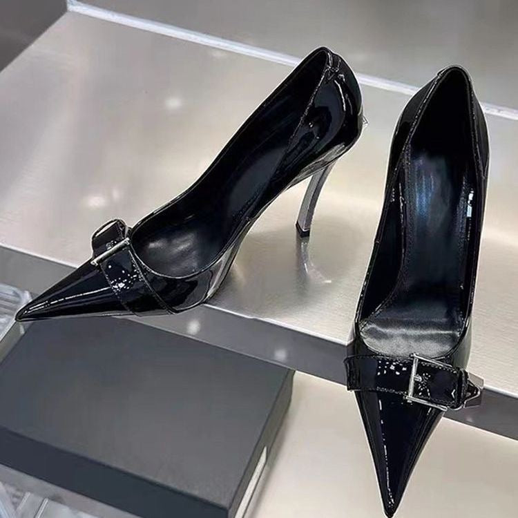 Damen spitze High Heel Pumps mit dekorativem Riemen R&B