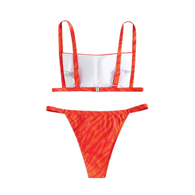 Damen Triangel-Bikini mit verstellbaren Trägern und sportlichem Schnitt R&B