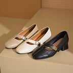 Damen Elegante Plateau-Pumps mit modischem Schnallen-Detail R&B