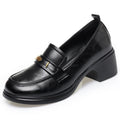 Damen Elegante Loafers mit stilvollem Schmuckdetail und komfortablem Blockabsatz