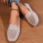 Damen Atmungsaktive Slip-On Ballerinas mit feinem Netzdesign R&B