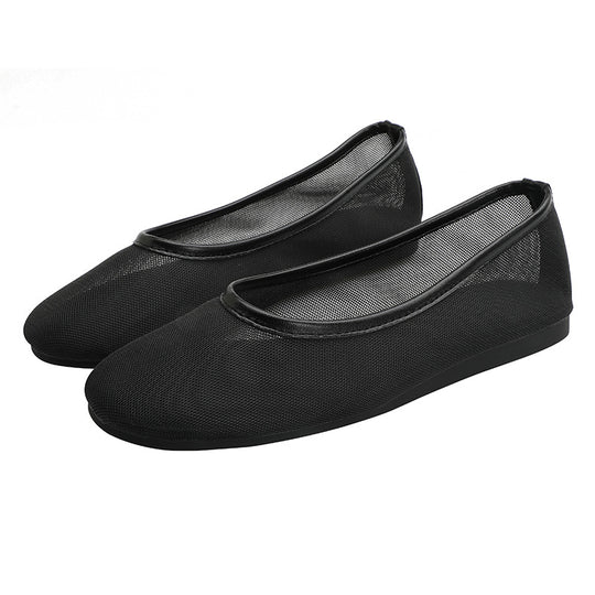 Damen Ballerinas aus atmungsaktivem Netzmaterial mit elegantem Silikonrand R&B