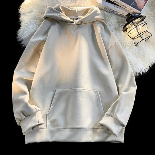 Damen gemütlicher Kapuzenpullover im modernen Velourslook R&B