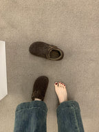 Damen Filz Clogs mit modischem Riemchen und bequemem Fußbett R&B