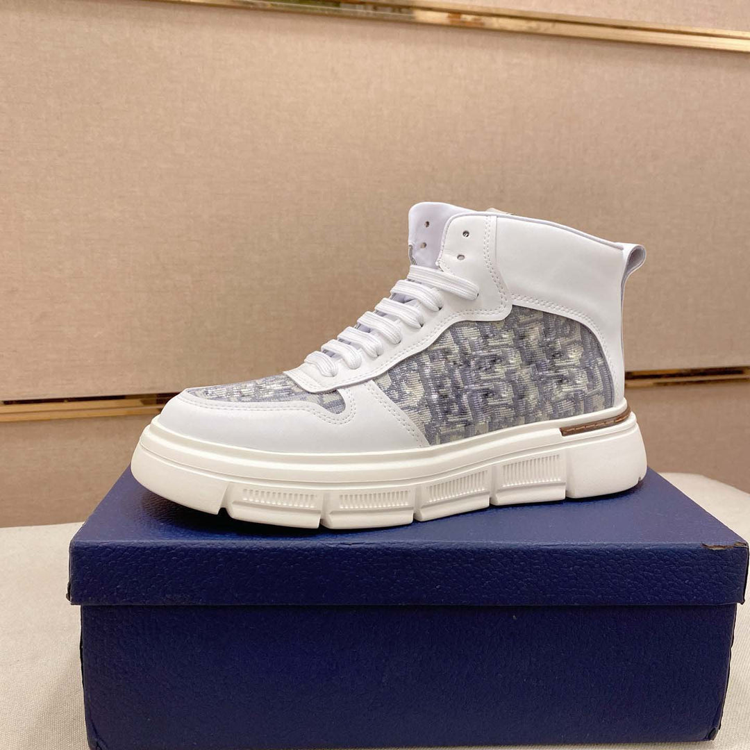 Damen High-Top Sneakers mit modischem Oberflächenmuster und strapazierfähiger Sohle R&B