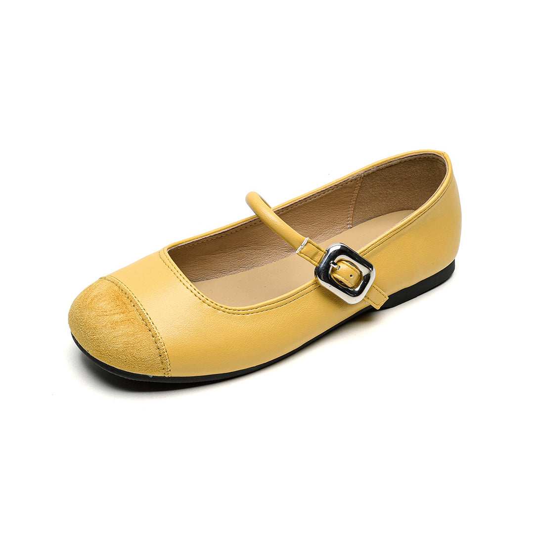Damen Ballerinas mit modischer Schnallenapplikation und glänzendem Obermaterial R&B