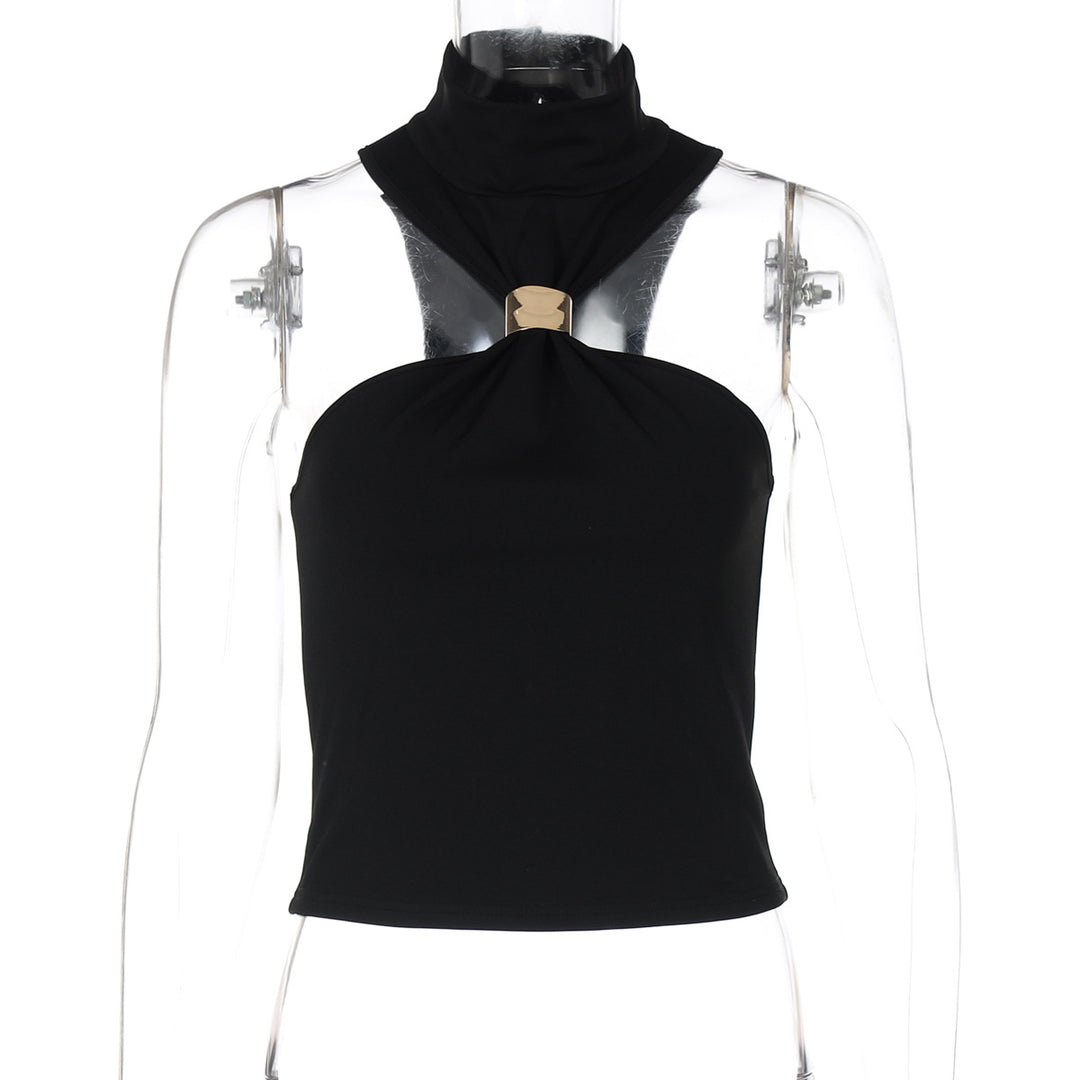 Damen modernes High-Neck Top R&B