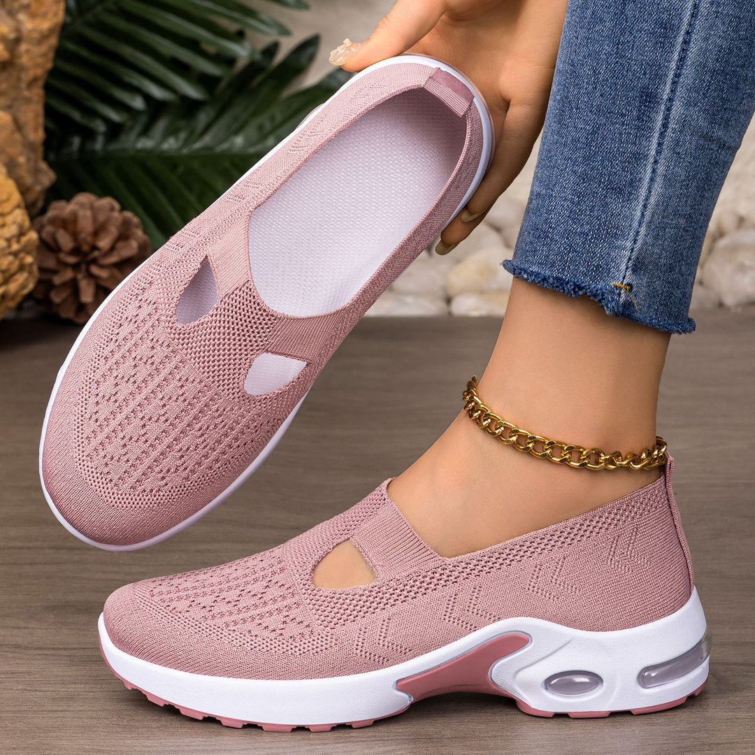 Damen Freizeit Sneakers mit atmungsaktiver Strickoberfläche R&B