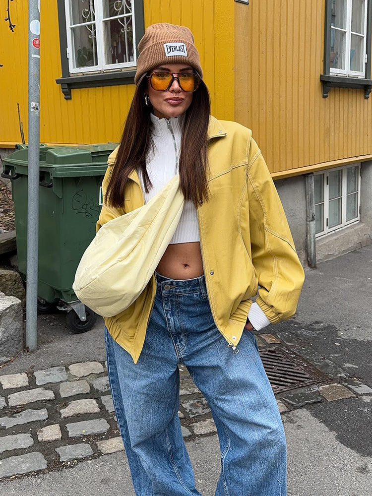 Damen Trendige Oversized Jacke R&B