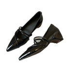 Damen elegante Slingback-Pumps mit modischen Querriemen und spitzem Fußbereich R&B