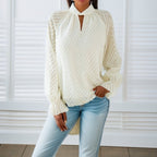 Damen elegante Bluse mit leicht transparenten Ärmeln und dekorativem Stehkragen R&B